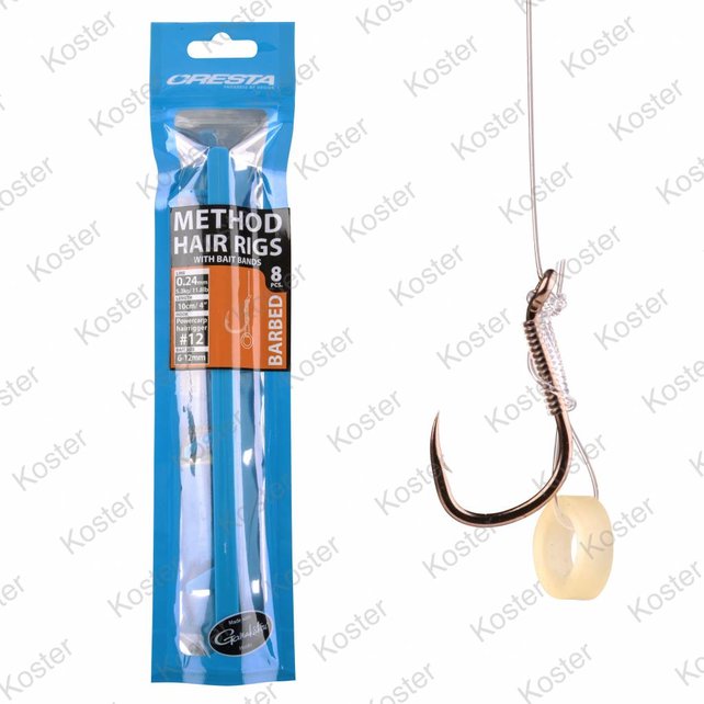 Method Hair Rigs + Band Barbed Method Hair Rigs + Band Barbed