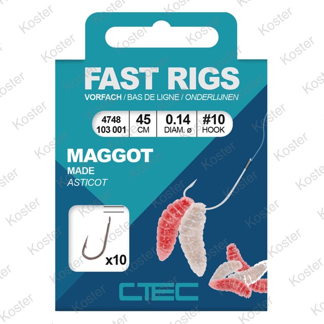 Coarse Maggot 45cm. Haakmaat 14 - Lijn 0.12mm