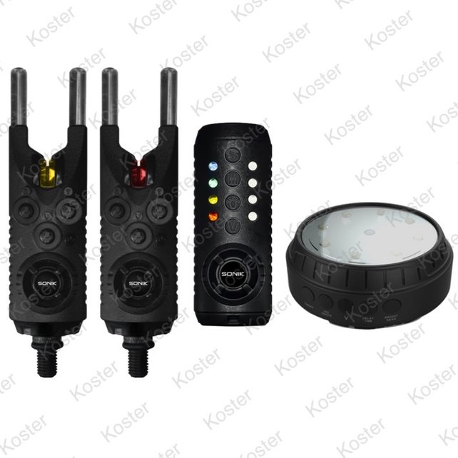 Gizmo Bite Alarms 2+1 (R+Y) + Bivvy Light Gizmo Bite Alarms 2+1 (R+Y) + Bivvy Light