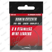 PowerCatcher Wire Leaders 15cm. 2 St.(Staaldraad) PowerCatcher Wire Leaders 15cm. 2 St.(Staaldraad)