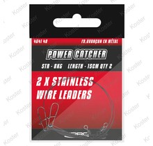 PowerCatcher Wire Leaders 15cm. 2 St.(Staaldraad)