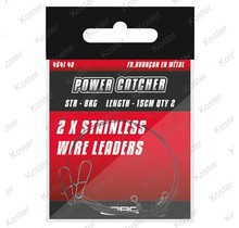 PowerCatcher Wire Leaders 20cm. 2 St.(Staaldraad)