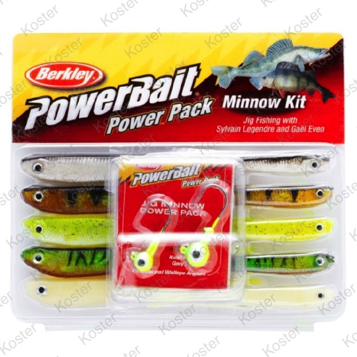 Kit De Pêche Berkley Powerbait – 5 Leurres Souples + Têtes Plombées – Pour Perche, Brochet, Sandre – Parfum Attractif, Technique Drop Shot Ou Linéaire