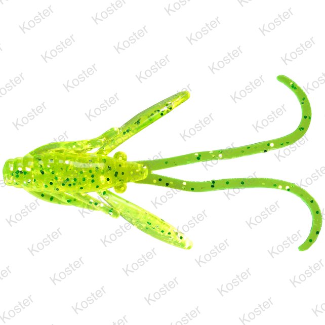 PowerBait Power Nymph 2.5cm - Chartreuse Silver Fleck 12 Stuks