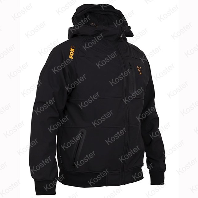 Black/Orange Shell Hoody Small