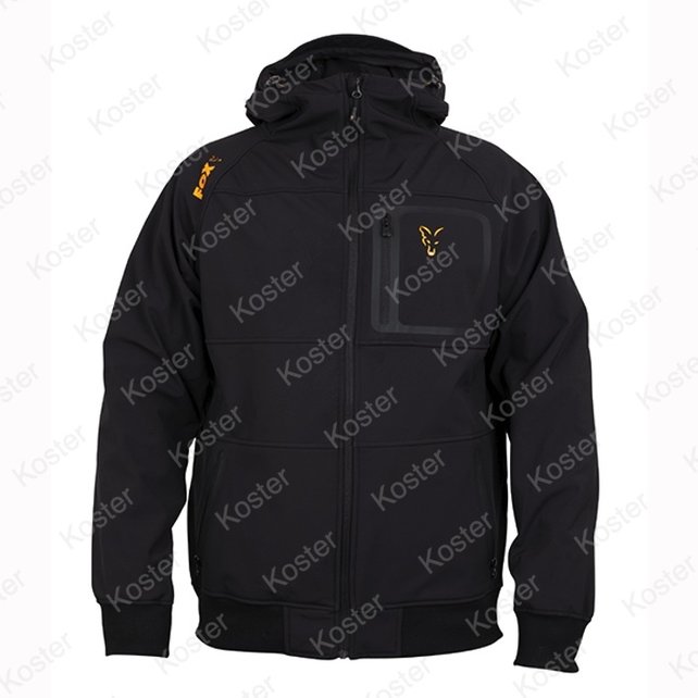 Black/Orange Shell Hoody Small