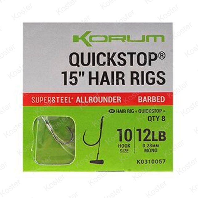 Supersteel Quickstop Hair Rigs 15"-38cm