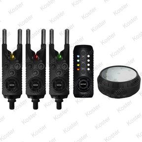Gizmo Bite Alarms 3+1 Blue Set + Bivvy Light