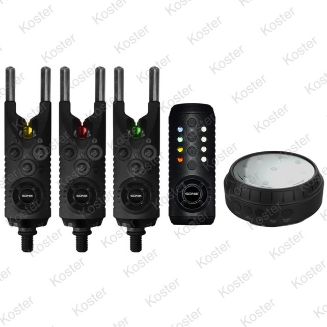 Gizmo Bite Alarms 3+1 Blue Set + Bivvy Light Gizmo Bite Alarms 3+1 Blue Set + Bivvy Light