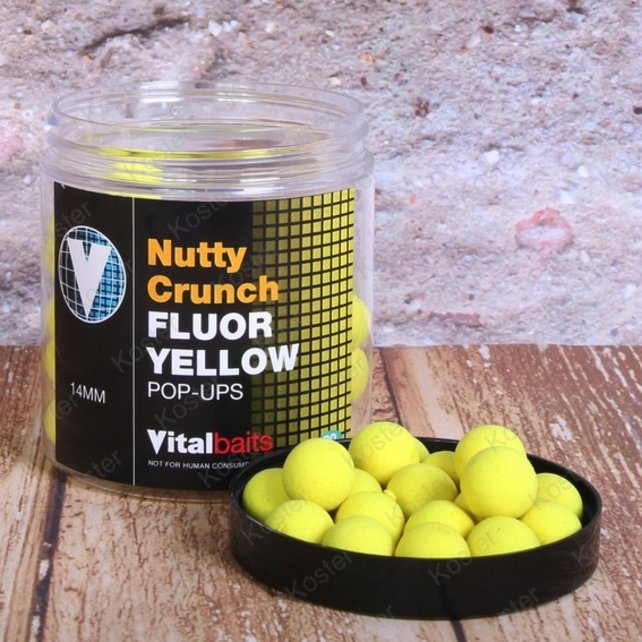 Nutty Crunch Fluor Yellow  14 mm Pop-ups Nutty Crunch Fluor Yellow  14 mm Pop-ups