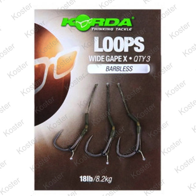 Loops Wide Gape Barbless 18lb-8.2kg