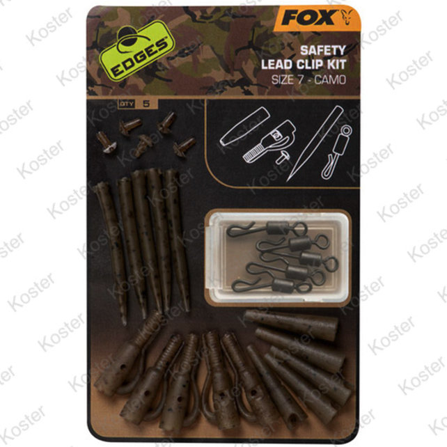 Edges Safety Lead Clip Kit Size 7 Camo