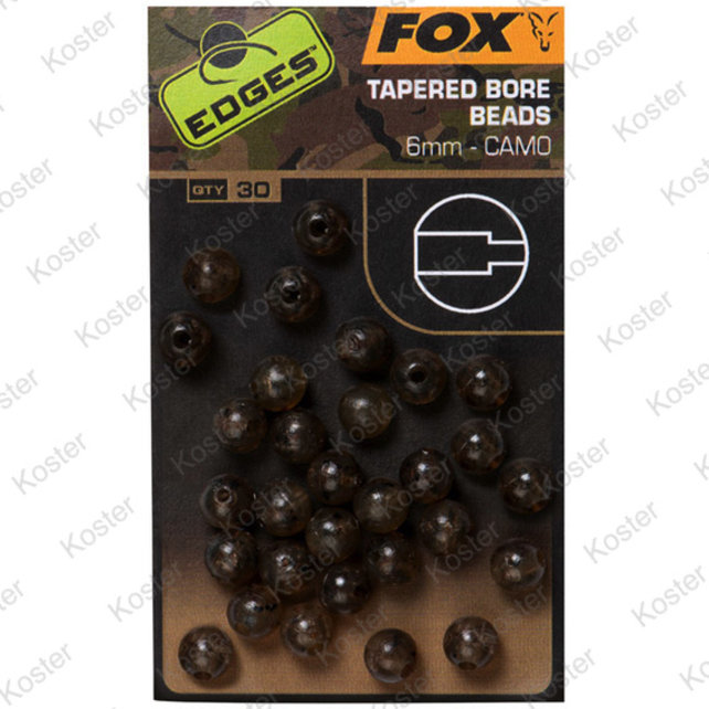 Edges Tapered Bore Beads 6mm Camo Edges Tapered Bore Beads 6mm Camo