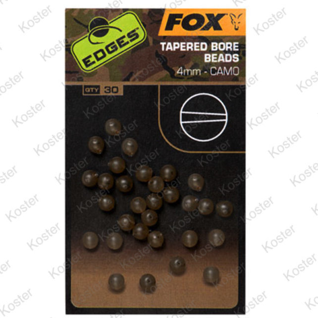 Edges Tapered Bore Beads 4mm Camo Edges Tapered Bore Beads 4mm Camo