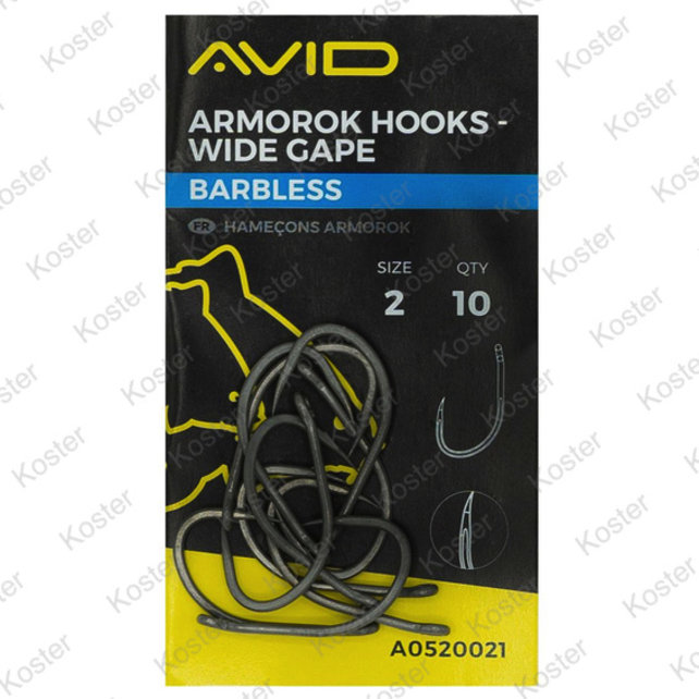 Armorok Hooks - Wide Gape Barbless