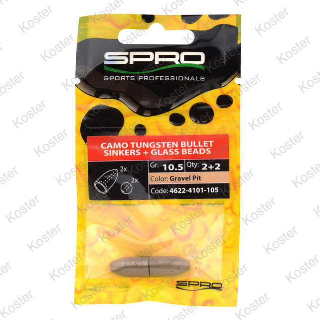 Camo Tungsten Bullet Sinkers Gravel Pit Camo Tungsten Bullet Sinkers Gravel Pit
