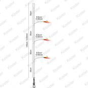 Salt Rig Feather Red Yellow 2/0 3H Salt Rig Feather Red Yellow 2/0 3H