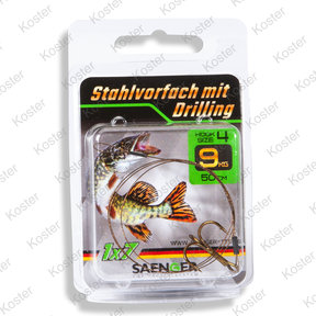 Staal Onderlijn Met Dreg 50 cm.