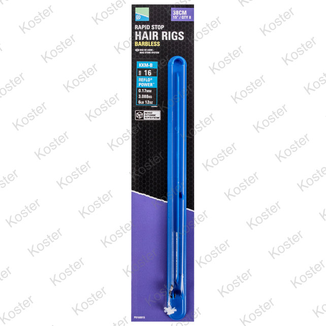KKM-B Mag Store Rapid Stop Hair 15" Rigs (Barbless)