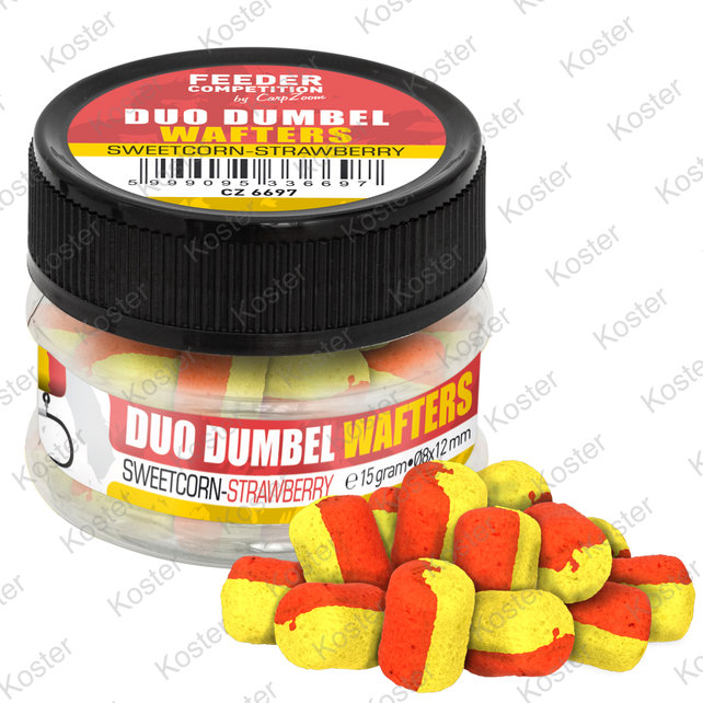 Duo Dumbel Wafters 8X12Mm 15G Sweet Corn - Strawberry Duo Dumbel Wafters 8X12Mm 15G Sweet Corn - Strawberry