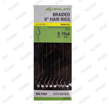 Braided Hair Rigs - Barbless 6"