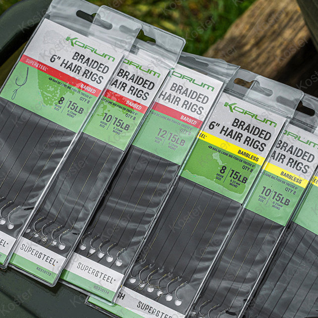 Braided Hair Rigs - Barbless 6"