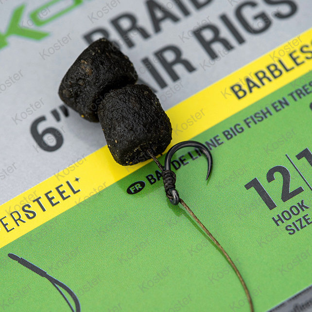 Braided Hair Rigs - Barbless 6"