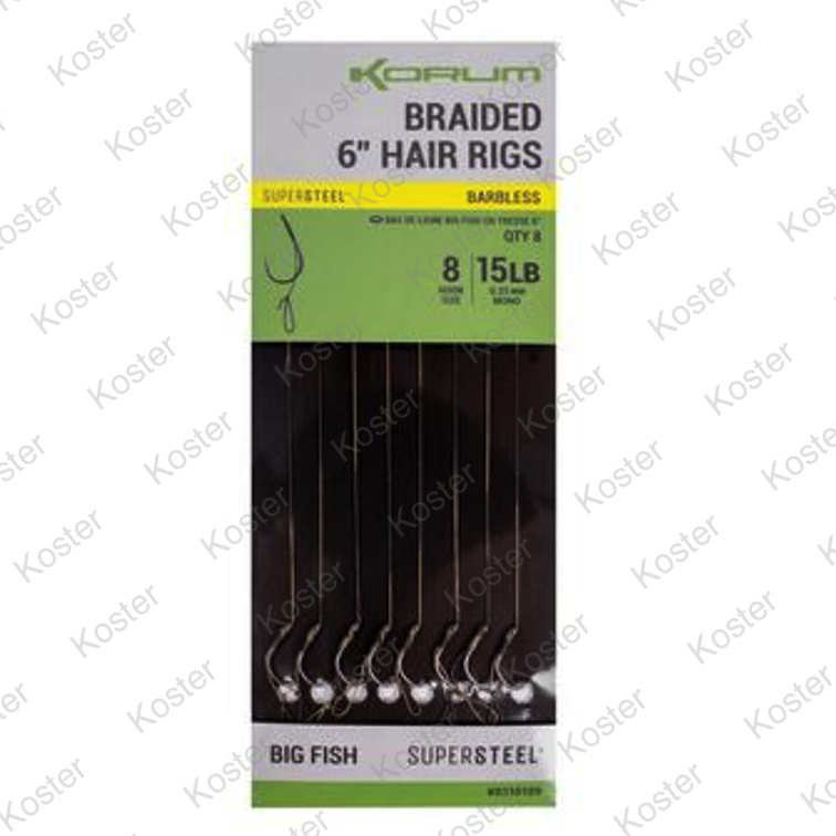 Braided Hair Rigs - Barbed 6