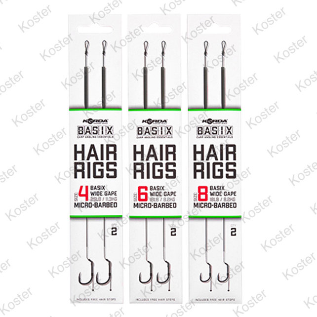 Basix Hair Rigs Wide Gape