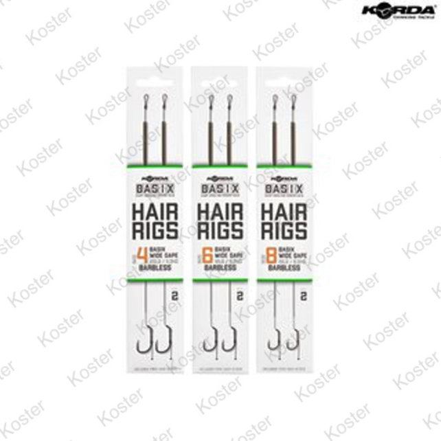 Basix Hair Rigs Wide Gape Barbless