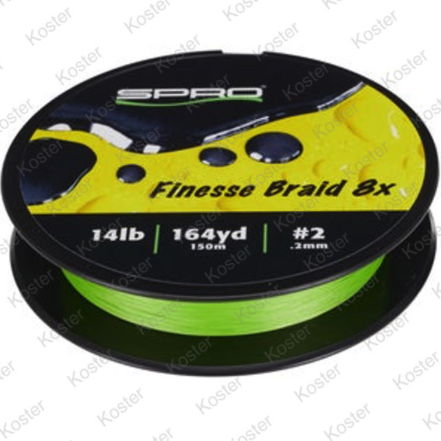 Finesse Braid 8X 7Kg 150M 0.10 Lime Green