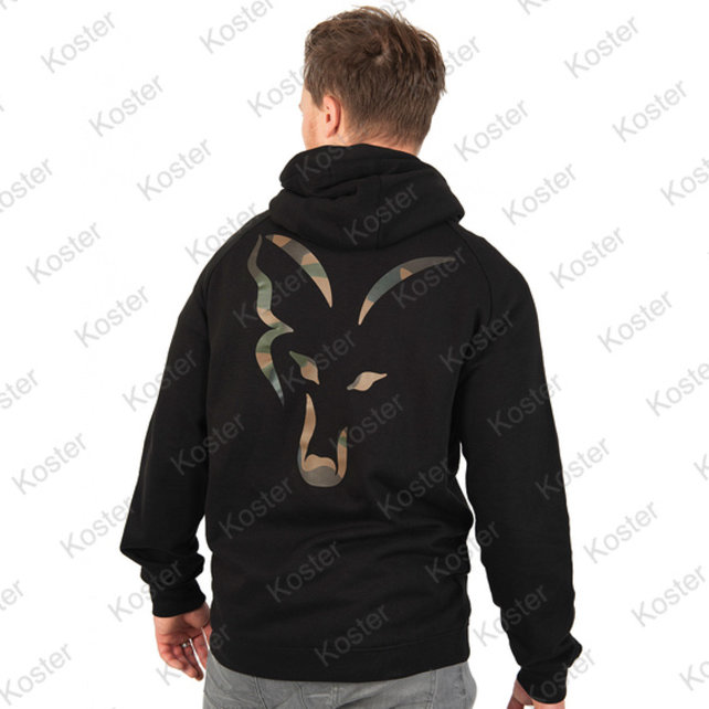 LW Black / Camo Print Zip Hoody