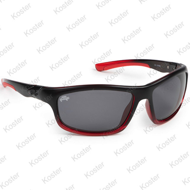 Transparent Red/Black Sunglasses Grey Lense