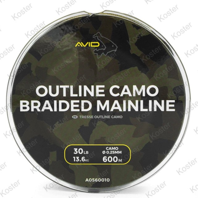Outline Camo Braided Mainline 0.25mm 30lb 600m Outline Camo Braided Mainline 0.25mm 30lb 600m