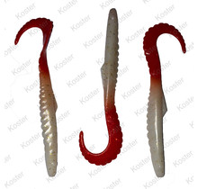 Gator Shad/Twister (Zeebaars) Parelmoer Red Tail