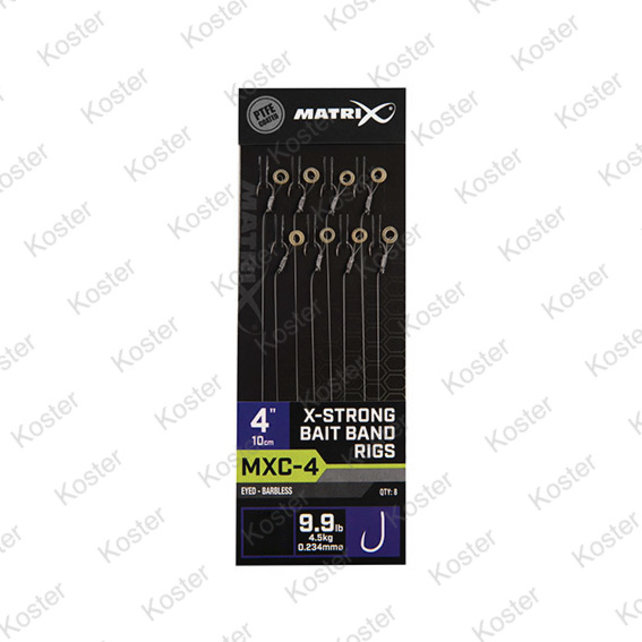 MXC-4 X-Strong Bait Band Rigs 10cm/4ins MXC-4 X-Strong Bait Band Rigs 10cm/4ins