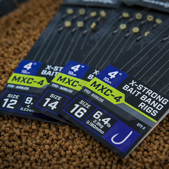 MXC-4 X-Strong Bait Band Rigs 10cm/4ins MXC-4 X-Strong Bait Band Rigs 10cm/4ins