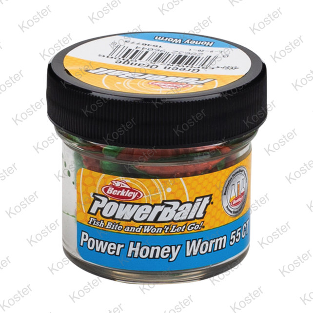 Powerbait Power Honey Worm - Green orange Powerbait Power Honey Worm - Green orange