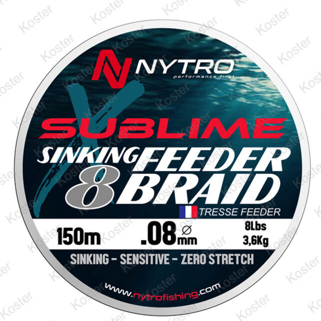 Sublime X8 Sinking Feeder Braid Dark Brown 150 Mtr. Sublime X8 Sinking Feeder Braid Dark Brown 150 Mtr.