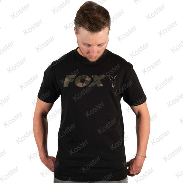 T-Shirt Black/Camo Medium