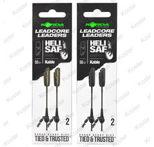 Kable Leadcore Leaders Heli Safe - Weed/Silt