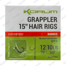 Grappler Hair Rigs 15" Barbed