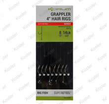 Grappler Hair Rigs 4" Barbed