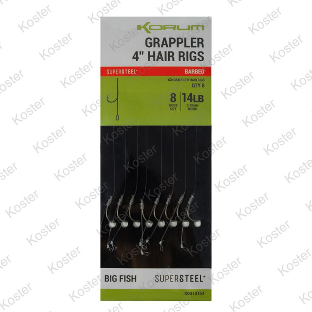 Grappler Hair Rigs 4" Barbed Grappler Hair Rigs 4" Barbed