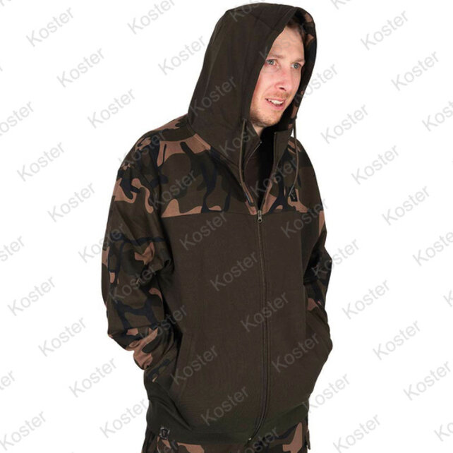 LW Khaki / Camo Split Zip Hoody