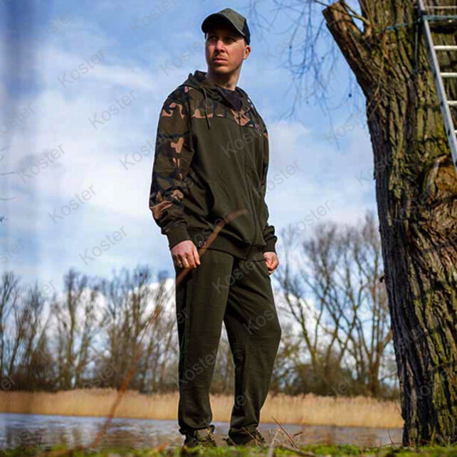 LW Khaki / Camo Split Zip Hoody