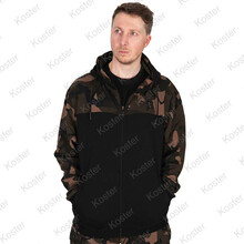 LW Black / Camo Split Zip Hoody