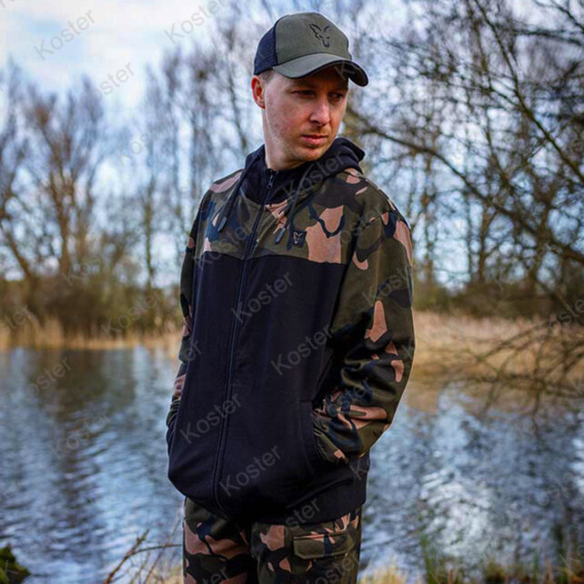 LW Black / Camo Split Zip Hoody LW Black / Camo Split Zip Hoody