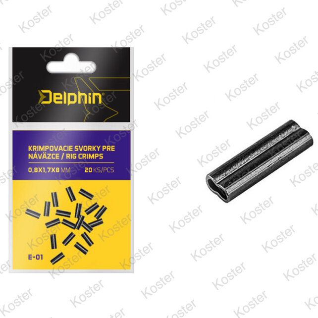 Rig Crimps 20 Pcs  0.8 X 1.7 X 8mm Rig Crimps 20 Pcs  0.8 X 1.7 X 8mm