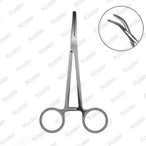 Curved Forceps Delphin  18 cm